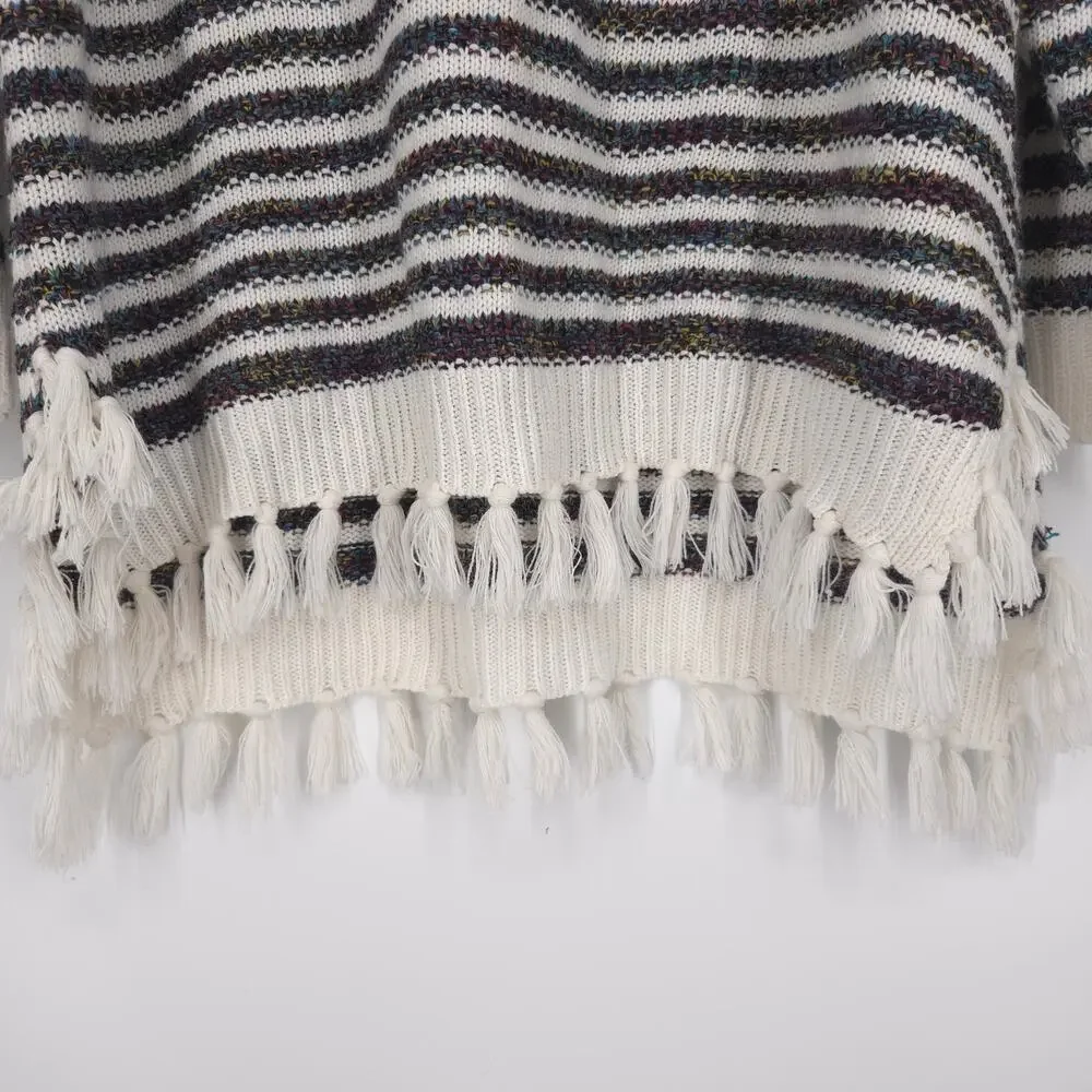 Cozy Co. by Cozy Casual Striped Fringed Long Sleeve Plus Size Sweater Size 3X